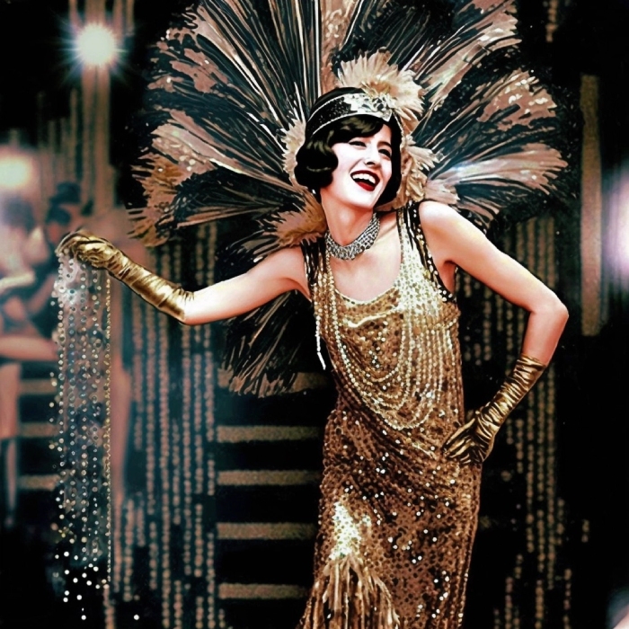 A glamorous woman in the roaring 20's